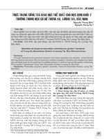 Thực trạng công tác giáo dục thể chất cho học sinh khối 7 trường trung học cơ sở Trừng Xá, Lương Tài, Bắc Ninh