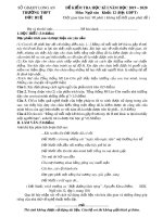 Đề thi học kì 1 môn Ngữ văn 12 năm 2019-2020 có đáp án - Trường THPT Đức Huệ