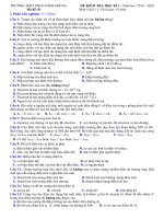 Đề thi học kì 1 môn Vật lí 11 năm 2019-2020 có đáp án - Trường THPT Phan Đình Phùng