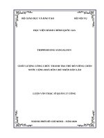 Chất lượng công chức thanh tra thủ đô viêng chăn nước cộng hòa dân chủ nhân dân lào 