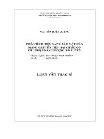 Phân tích hiệu năng bảo mật của mạng chuyển tiếp hai chiều có thu thập năng lượng vô tuyến