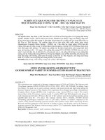 Nghiên cứu khả năng sinh trưởng và năng suất một số giống đậu tương vụ Hè – Thu tại Thái Nguyên