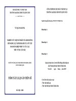 Nghiên cứu một số nhân tố ảnh hưởng đến động lực kinh doanh của nữ chủ doanh nghiệp nhỏ và vừa tại tiểu vùng tây bắc tt 