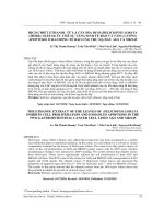 Dịch chiết ethanol từ lá cây đìa đụm (Heliciopsis Lobata (Merr.) Sleum) ức chế sự tăng sinh tế bào và tăng cường apoptosis ở hai dòng tế bào ung thư dạ dày AGS và MKN45