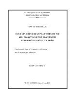 Đánh giá không gian phát triển đô thị khu đông thành phố hồ chí minh bằng phương pháp viễn thám
