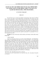 Đánh giá mức độ nhiễm một số sâu hại chính trên các giống ngô lai mới trồng trên vùng đất cát tại huyện Hoằng Hóa, tỉnh Thanh Hóa