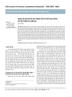 Nhân vật người phụ nữ trong tiểu thuyết Mạc Ngôn – truyền thống và hiện đại