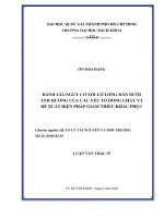 Đánh giá nguy cơ xói lở lòng dẫn dưới ảnh hưởng của các yếu tố dòng chảy và đề xuất biện pháp giảm thiểu khắc phục