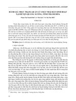 Đánh giá thực trạng quản lý chất thải rắn sinh hoạt tại huyện Quảng Xương, tỉnh Thanh Hóa