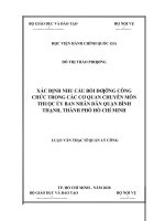 Xác định nhu cầu bồi dưỡng công chức trong các cơ quan chuyên môn thuộc ủy ban nhân dân quận bình thạnh, thành phố hồ chí minh 