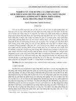 Nghiên cứu ảnh hưởng của một số chất kích thích sinh trưởng đến khả năng nhân nhanh chồi keo lai dòng BV75 trong nhân giống bằng phương pháp in vitro