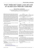 Phát triển một dạng lược đồ chữ ký số mới dựa trên bài toán RSA