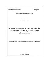 Vi phạm pháp luật về trật tự an toàn giao thông đường bộ ở tỉnh quảng bình hiện nay 