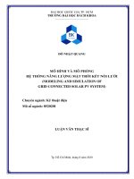 Mô hình và mô phỏng hệ thống năng lượng mặt trời kết nối lưới