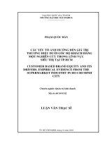 Các yếu tố ảnh hưởng đến giá trị thương hiệu dưới góc độ khách hàng một nghiên cứu trong lĩnh vực siêu thị tại tp  HCM