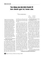 Tác động của đại dịch Covid-19 lên chuỗi giá trị toàn cầu