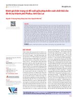 Đánh giá hiện trạng và đề xuất giải pháp kiểm soát chất thải rắn đô thị tại thành phố Pleiku, tỉnh Gia Lai