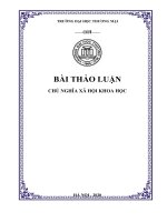 Thảo luận quan điểm chủ nghĩa mác lênin về thời kỳ quá độ lên CNXH