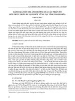 Đánh giá mức độ ảnh hưởng của các nhân tố đến phát triển du lịch bền vững tại tỉnh Thanh Hóa