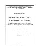 Using project based teaching to improve students’ confidence in english presentation skills at a high school in bac ninh province  