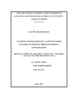An initial investigation of u s and vietnamese cultures in contrast through everyday conversations  m a thesis linguistics 60 22 15 