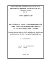 An evaluation of the esp coursebook for second year students at marine engine department   vietnam maritime university (vimaru) 