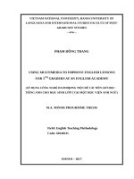 Using multimedia to improve english lessons for 5th graders at an english academy 