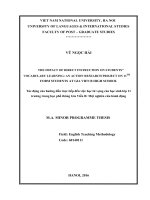The impact of direct instruction on students’ vocabulary learning an action research project on 11th form students at gia vien b high school  