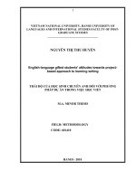 English language gifted students attitudes towards project based approach to learning writing 