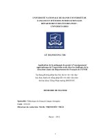 Application de la pédagogie de projet à l’enseignement apprentissage de l’expression orale chez les étudiants de la deuxième année du département de français de l’ENSH 