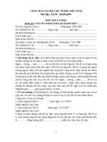 Đơn xin ly hôn 2020