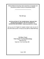 An evaluation of the course book english for navigation students for the students at navigation department, haiphong polytechnic college 