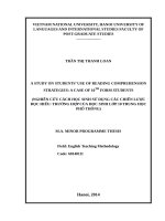 A study on students’ use of reading comprehension strategies a case of 10th form students 