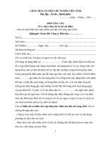 Đơn yêu cầu sửa chữa, bố trí lại cột điện