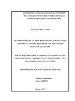 Những biện pháp miêu tả không gian trong tuyển tập truyện ngắn  mondo và các truyện khác  của jean marie gustave le clézio luận văn ths  ngôn ng 