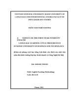 A survey on the first – year students’ english language learning style preferences at hanoi university of business and technology 