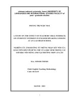 A study on the effect of teachers oral feedback on students interesr in english speaking lessons at an lao high school  