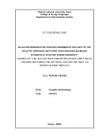 An action research on teaching grammar in the light of the eclectic approach with first year non english major students at electric power university 
