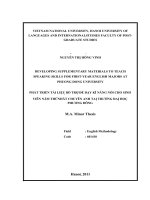 Developing supplementary materials to teach speaking skills for first year english major at phuong dong university 