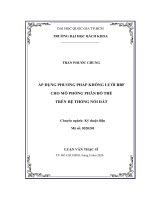 Áp dụng phương pháp không lưới RBF cho mô phỏng phân bố thế trên hệ thống nối đất