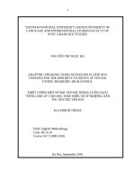 Adapting speaking tasks in english 10 (the old version) for the minority students at yenbai ethnic boarding high school 