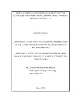 A study on factors affecting listening comprehension of the eleventh grade students at a high school in bac ninh province 