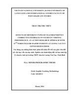 Effects of different types of teacher written corrective feedback on students writing performance  an action research approach with 12th form english major students  
