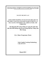 Using mind mapping to teach vocabulary to the first year non english major students at bac giang university of agriculture and forestry  