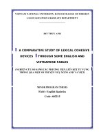 A comparative study of lexical cohesive devices through some english and vietnamese fables   