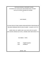 An analysis of turn taking organization strategies of the host phoebe trần in 8 ielts show – season 1 on VTV7 