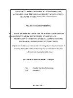 A study on difficulties of the fourth year non english major students at hanoi university of science and technology in achieving english learning outcome standard 