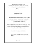 Techniques for organizing communicative activities in pải work and group work for the 1st year students at tourism faculty, thanh hoa university of culture, sports and tourism 