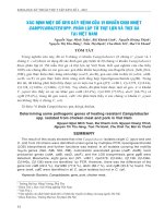 Xác định một số gen gây bệnh của vi khuẩn chịu nhiệt Campylobacter spp. phân lập từ thịt lợn và thịt gà tại Việt Nam