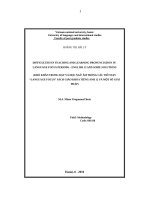 Difficulties in teaching and learning pronunciation in language focus periods   english 12 and some solutions 